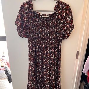 Floral print maxi dress